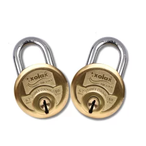 Pack of Two XOLAX TufLocks – 2 Padlocks with 4 Common Keys